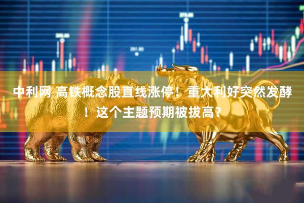 中利网 高铁概念股直线涨停！重大利好突然发酵！这个主题预期被拔高？